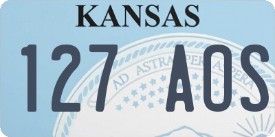 KS license plate 127AOS