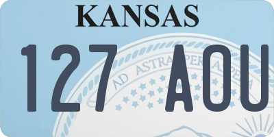 KS license plate 127AOU