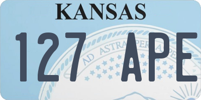 KS license plate 127APE