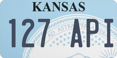 KS license plate 127API