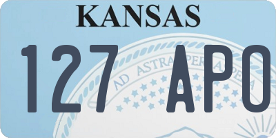 KS license plate 127APO