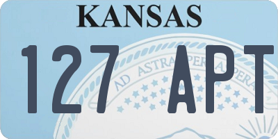 KS license plate 127APT