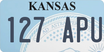 KS license plate 127APU