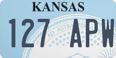 KS license plate 127APW