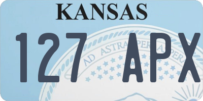 KS license plate 127APX