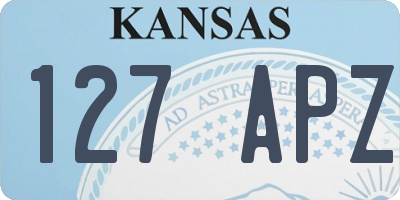 KS license plate 127APZ