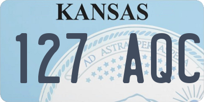KS license plate 127AQC