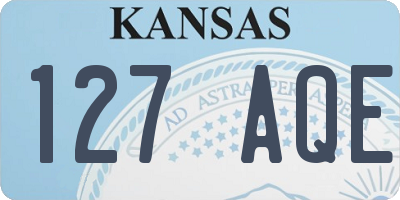 KS license plate 127AQE