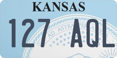 KS license plate 127AQL