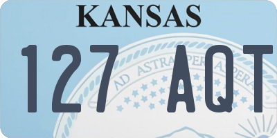 KS license plate 127AQT