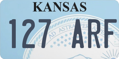 KS license plate 127ARF