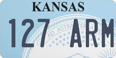 KS license plate 127ARM
