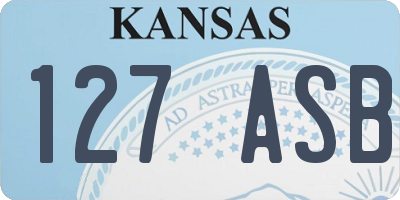KS license plate 127ASB