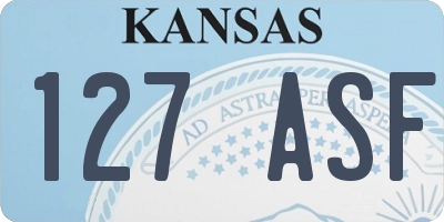 KS license plate 127ASF
