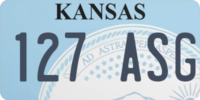 KS license plate 127ASG