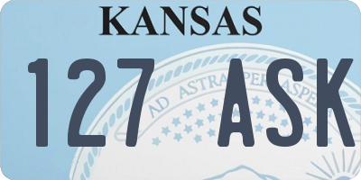 KS license plate 127ASK