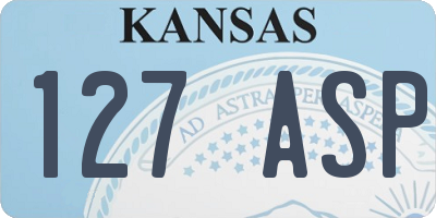 KS license plate 127ASP