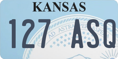 KS license plate 127ASQ