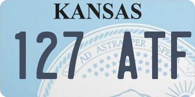 KS license plate 127ATF