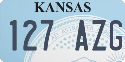 KS license plate 127AZG