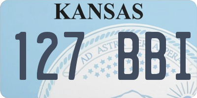 KS license plate 127BBI