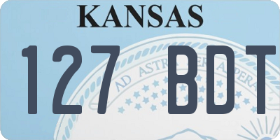 KS license plate 127BDT