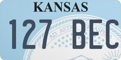 KS license plate 127BEC