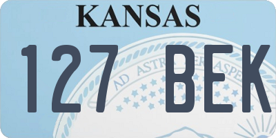 KS license plate 127BEK