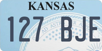 KS license plate 127BJE
