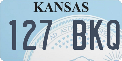 KS license plate 127BKQ