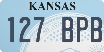 KS license plate 127BPB