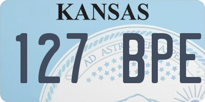 KS license plate 127BPE