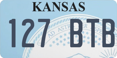KS license plate 127BTB