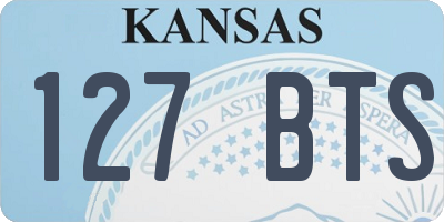 KS license plate 127BTS