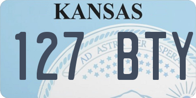 KS license plate 127BTY