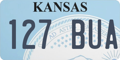 KS license plate 127BUA