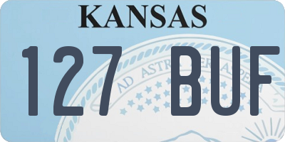 KS license plate 127BUF