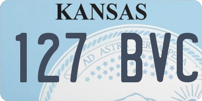KS license plate 127BVC