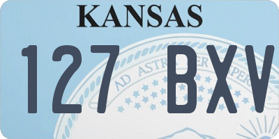 KS license plate 127BXV