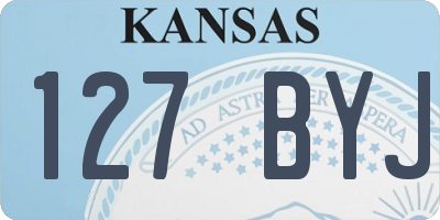 KS license plate 127BYJ