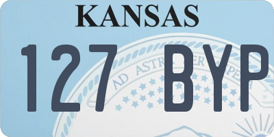 KS license plate 127BYP