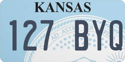 KS license plate 127BYQ