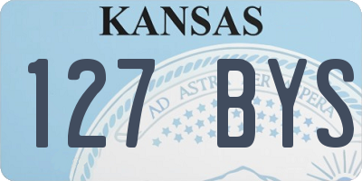 KS license plate 127BYS