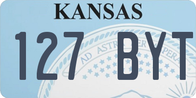 KS license plate 127BYT