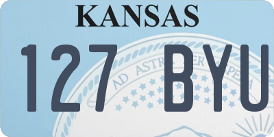 KS license plate 127BYU