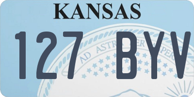 KS license plate 127BYV