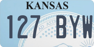 KS license plate 127BYW