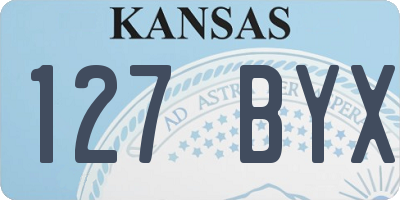 KS license plate 127BYX