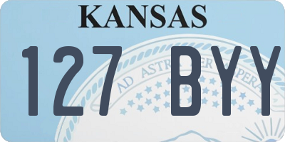 KS license plate 127BYY