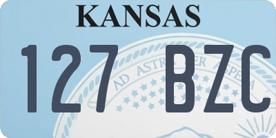 KS license plate 127BZC